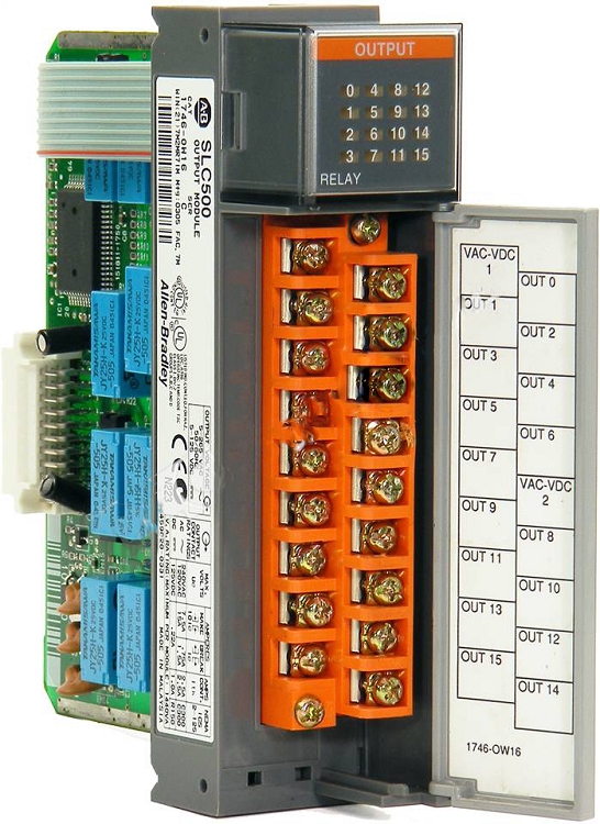 MÓDULO DE SALIDA RELÉ P PLC SLC 500 16 SALIDAS 8 PUNTOS POR COMUN 5