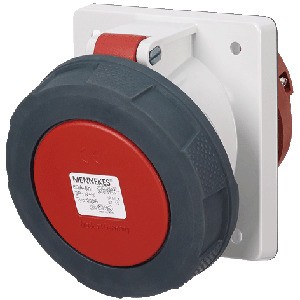 Enchufe Empotrable 63Amp 3P+T 415V Rojo 6H Ip67