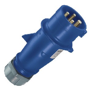 Enchufe Empotrable 32Amp 3P+T 250V Azul 9H Ip44