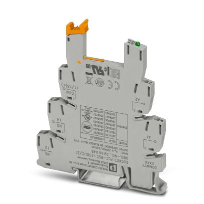 BASE PARA RELE (PLC) C/ LED , 6,2 mm, RIEL DIN NS 35/7,5, 1 CONTACTO  CONMUTADO, 230VAC/DC